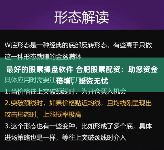 最好的股票操盘软件 合肥股票配资:助您资金倍增,投资无忧