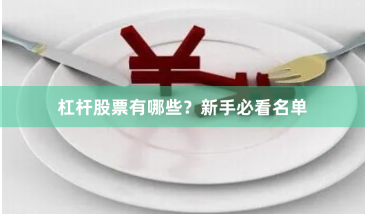 杠杆股票有哪些？新手必看名单